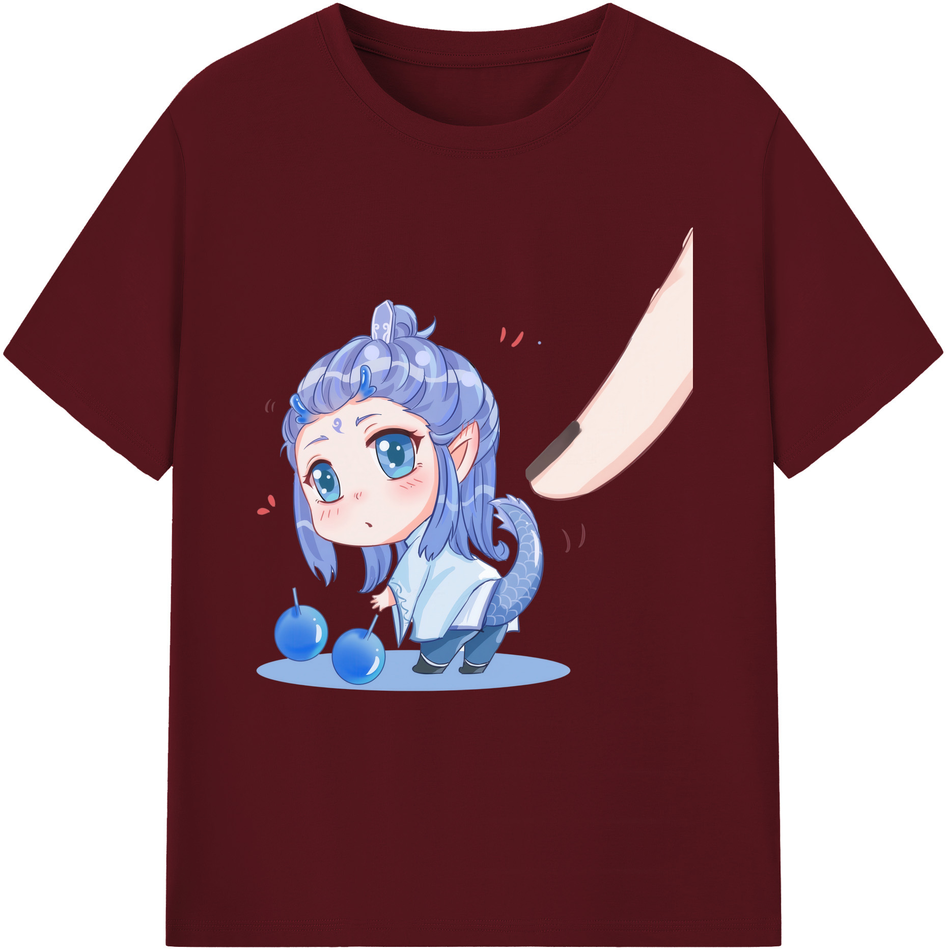 （画像用） Ne Zha 2 ナタ 魔童の大暴れ 綿100％半袖Tシャツ（フロントプリント）